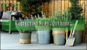 protecting herbs outdoors