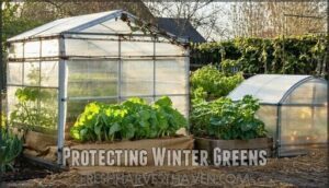 protecting winter greens