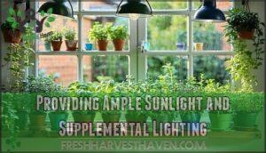 providing ample sunlight and supplemental lighting