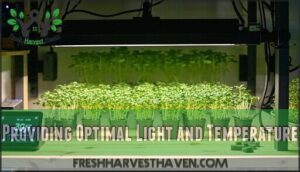 providing optimal light and temperature