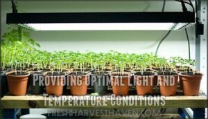 providing optimal light and temperature conditions