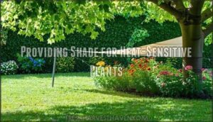 providing shade for heat-sensitive plants