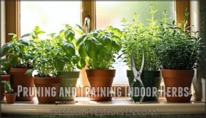 pruning and training indoor herbs