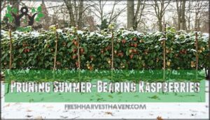 pruning summer-bearing raspberries