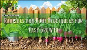 radishes and root vegetables for easy growth