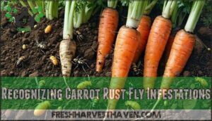 recognizing carrot rust fly infestations