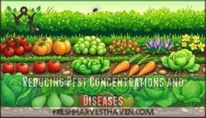 reducing pest concentrations and diseases