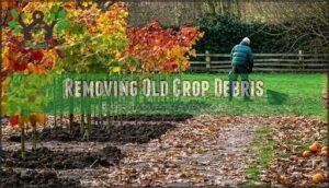 removing old crop debris