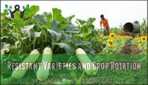 resistant varieties and crop rotation