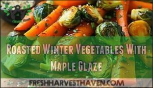 roasted winter vegetables with maple glaze