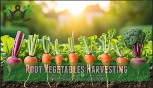 root vegetables harvesting