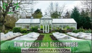 row covers and greenhouses