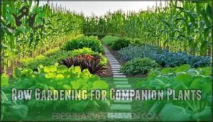 row gardening for companion plants