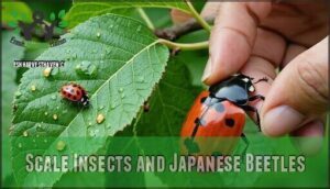 scale insects and japanese beetles