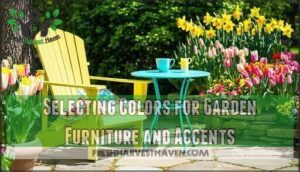 selecting colors for garden furniture and accents