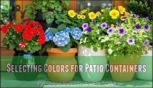 selecting colors for patio containers
