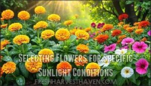 selecting flowers for specific sunlight conditions