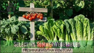 selecting summer vegetables