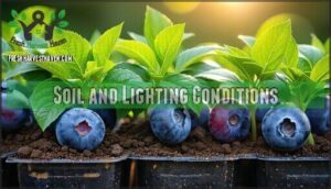 soil and lighting conditions