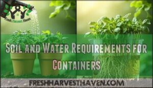 soil and water requirements for containers