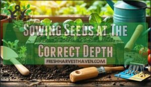 sowing seeds at the correct depth