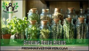 storing dried herbs