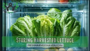 storing harvested lettuce