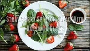 strawberry spinach salad with balsamic glaze