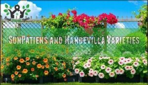sunpatiens and mandevilla varieties
