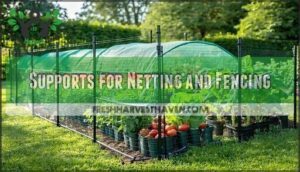supports for netting and fencing