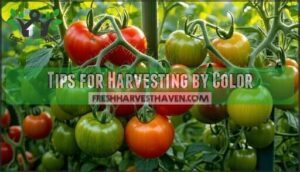 tips for harvesting by color
