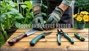 tools and gloves needed