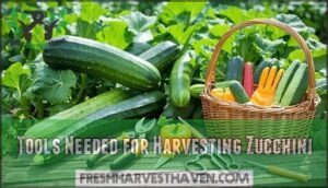 tools needed for harvesting zucchini