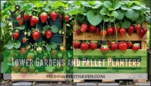tower gardens and pallet planters