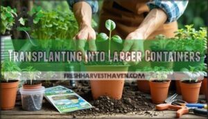 transplanting into larger containers