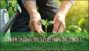 transplanting seedlings outdoors