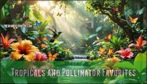 tropicals and pollinator favorites