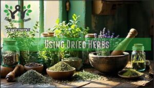 using dried herbs