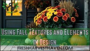 using fall textures and elements in design