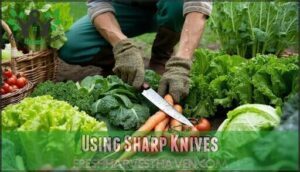 using sharp knives