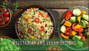vegetarian and vegan options
