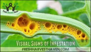 visual signs of infestation