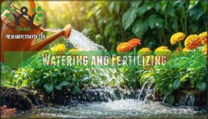 watering and fertilizing