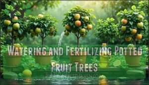 watering and fertilizing potted fruit trees