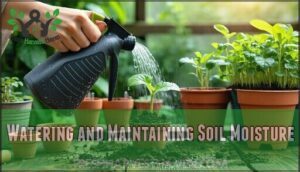 watering and maintaining soil moisture