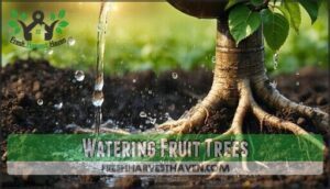 watering fruit trees