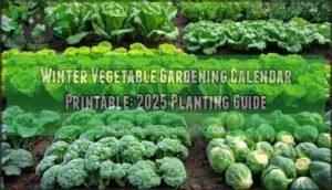winter vegetable gardening calendar printable