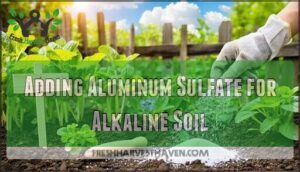 adding aluminum sulfate for alkaline soil