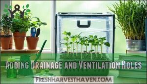 adding drainage and ventilation holes
