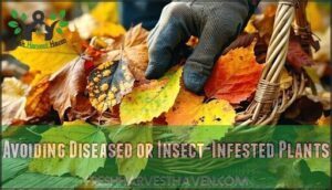 avoiding diseased or insect-infested plants